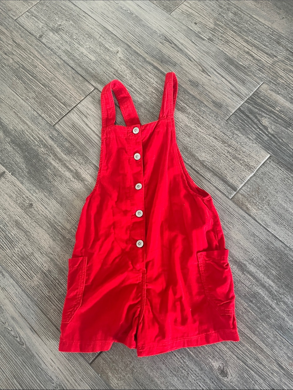 Urban Outfitters Red Button-Front One-Piece Romper